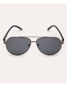 C&A óculos de sol aviador cinza