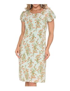 Vestido Viscose Estampa Floral - Kanaka - Gd22157 Verde