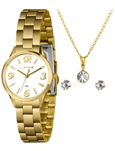 C&A relógio analógico feminino lince lrgh195l30-k06fb2kx dourado