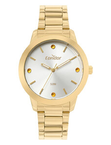 C&A relógio analógico feminino condor co2036mwx-k4k dourado