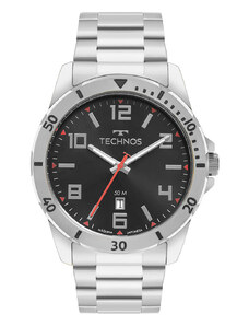 C&A relógio technos analógico 2115ncj-1p prateado prata