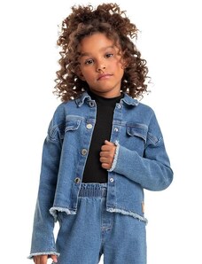 Quimby Jaqueta Jeans Infantil Menina Azul