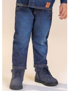 Colorittá Calça Menino em Moletom Jeans Azul