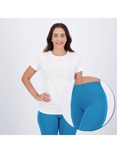 Kits Conjunto Legging Area + Camiseta Costa Rica Azul e Branco