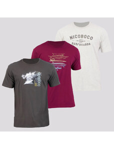 Kit de 3 Camisetas Nicoboco Basics