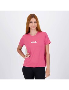 Camiseta Fila Letter Fit Feminina Rosa