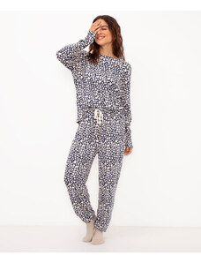 C&A pijama de tricot corações manga longa azul