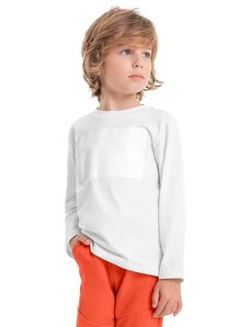 Quimby Camiseta Meia Malha Infantil Menino Branco