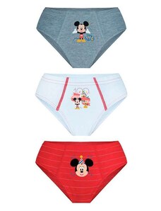 Disney Kit com 3 Cuecas Infantil Slip Mickey Mouse 111-089 0926-Amarelo-Vermelho-Branco