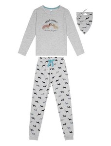Pijama Infantil Menina Longo Malwee 1000117604 40000-Cinza-Claro