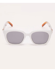 C&A óculos de sol oval branco