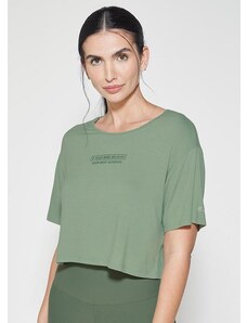 Enfim Blusa Feminina Cropped Active Verde