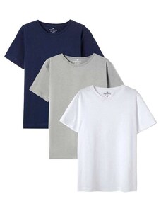 Hering Kit 3 Camisetas Infantil Manga Curta Slim Branco