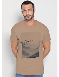 Enfim Camiseta Slim Enjoy The Now Masculina Areia