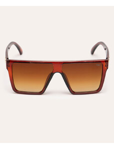 C&A óculos de sol quadrado marrom