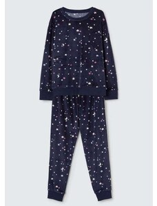 Pijama Infantil Menina Longo Hering Ladh 1b-Azul-Escuro