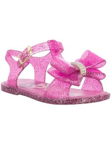 Sandália Infantil Charmosinha Chic Laço Strass Glitter Pink