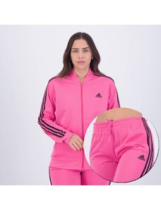 Agasalho Adidas 3 Stripes Feminino Rosa