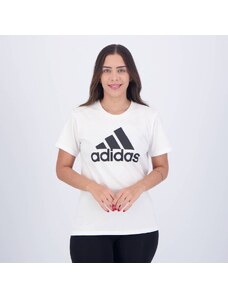 Camiseta Adidas Logo I Feminina Branca e Preta