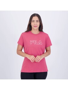 Camiseta Fila Basic Outline Feminina Rosa