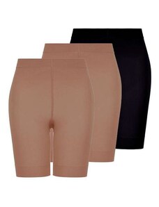 Lupo Kit com 3 Shorts Feminino Modelador Up Line Loba 5690-003 Pó-De-Arroz-Preto
