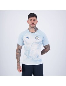 Camisa Puma Manchester City Pré Jogo 2025 Azul