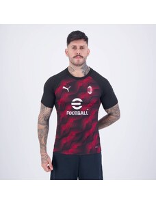 Camisa Puma Milan Pré Jogo 2025 Preta