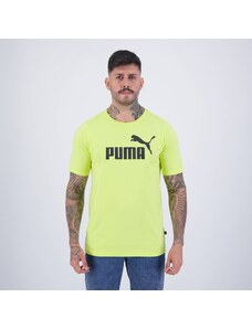 Camiseta Puma ESS Logo Verde Fluorescente