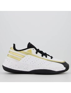 Tênis Adidas Front Court Branco e Dourado