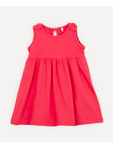 C&A vestido de algodão infantil com laços rosa