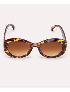 C&A óculos de sol oval tartaruga multicor