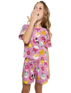 Trick Nick Conjunto Pijama Infantil Donuts Rosa
