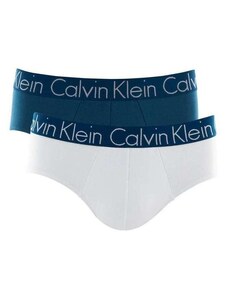 Kit com 2 Cuecas Calvin Klein C11.03 Az07-Azul-Petroleo/Branco
