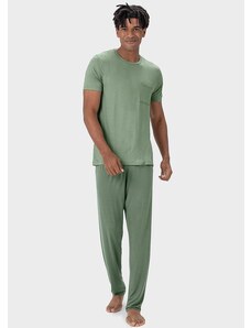Malwee Pijama Masculino em Viscose Verde