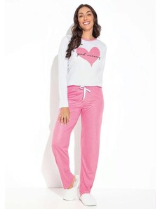 Luma Homewear Pijama Rosa em Malha