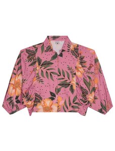 Malwee Camisa Feminina Tropical em Viscose Rosa