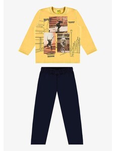Rovi Kids Conjunto Infantil Blusão com Calça Amarelo