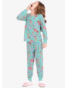 Rovi Kids Pijama Infantil Feminino Florido Azul
