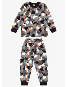 Rovi Kids Pijama Infantil Masculino Dinossauros Preto