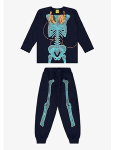 Rovi Kids Pijama Infantil Masculino em Meia Malha Azul