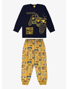 Rovi Kids Pijama Infantil Masculino Gamer Azul