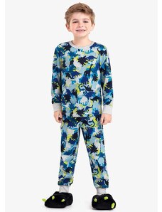 Rovi Kids Pijama Infantil Masculino Dinossauros Cinza