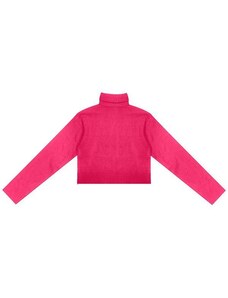 Minty Blusão Juvenil Feminino em Tricot Gola Alta Rosa