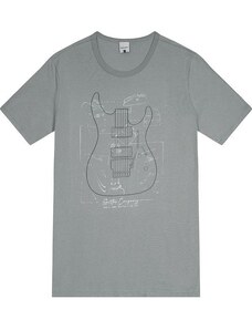 Malwee Camiseta Masculina Guitarra Cinza