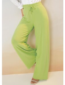 Cativa Calça Feminina Estilo Pantalona em Malha Verde