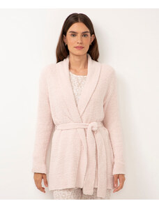 C&A robe em chenille com amarração rosa claro