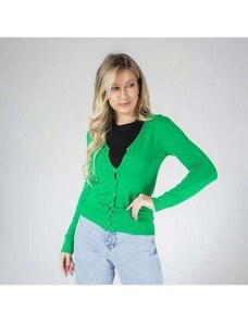 Susie Modas Cardigan Modal Botão Feminino Verde