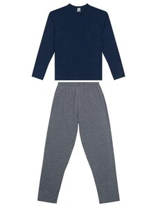 Pijama Masculino Longo Malwee 1000116019 02023-Azul-Marinho