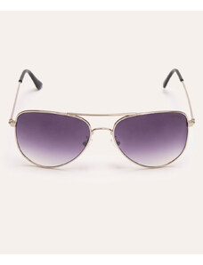 C&A óculos de sol aviador triton prata