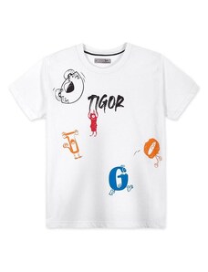 Tigor Camiseta Manga Curta Infantil Masculina Branco
